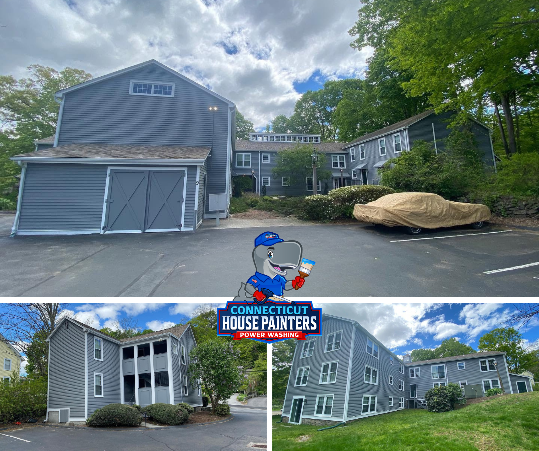 Exterior commercial apartment painting and property restoration project